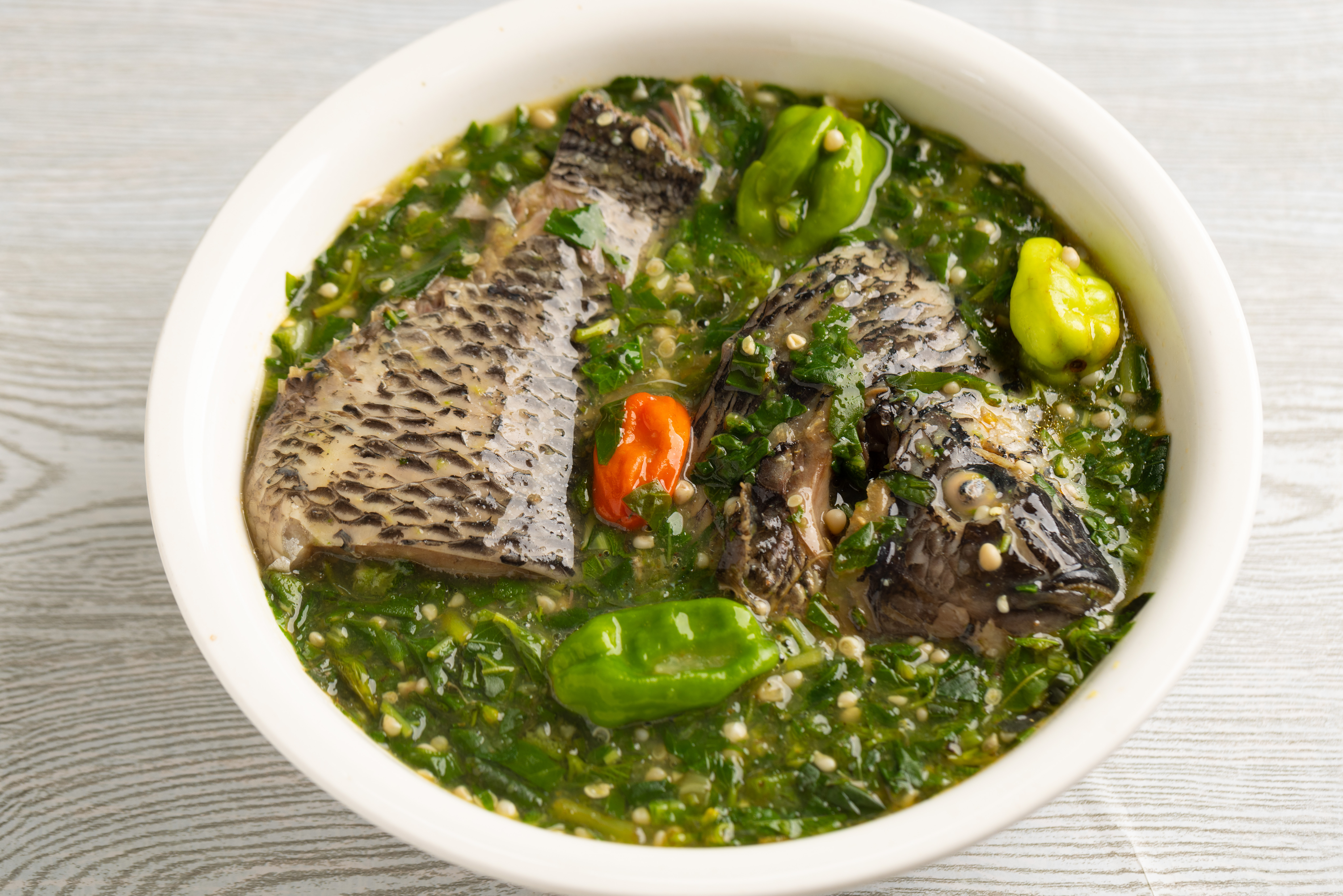 Tilapia and Okro Soup